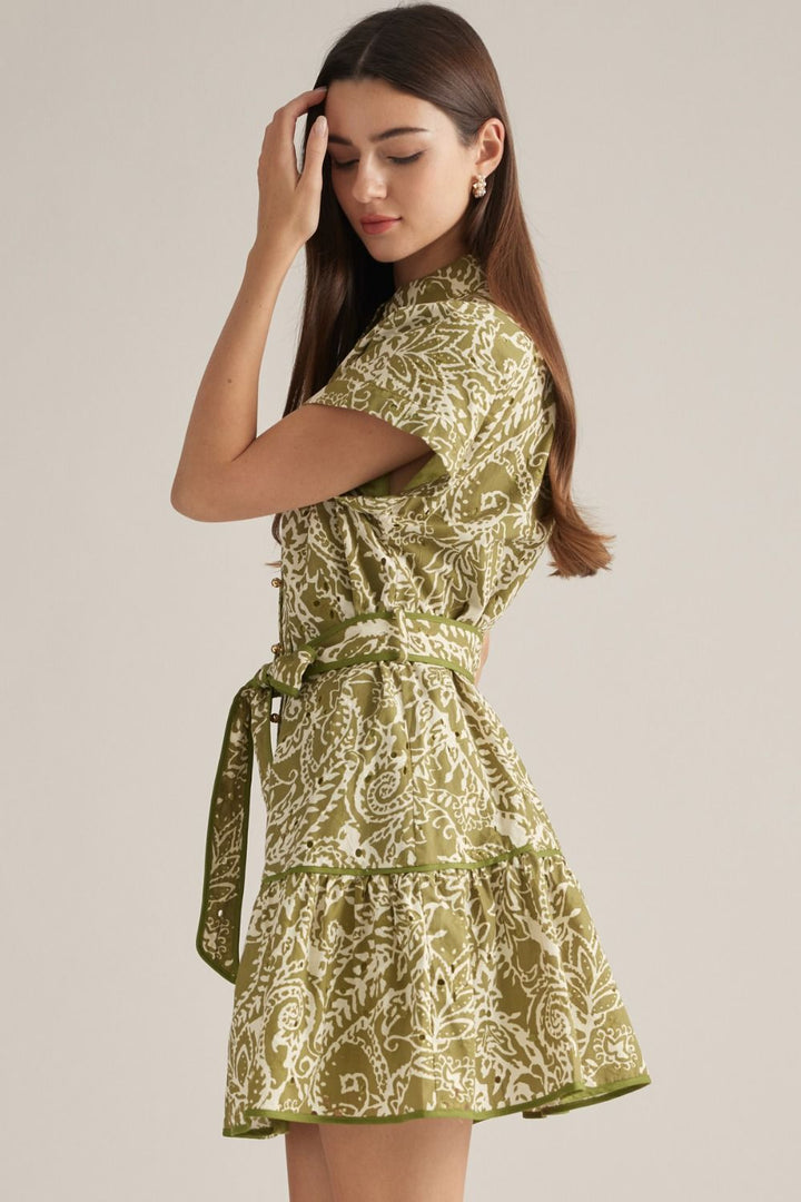 "Knot Tie Close" Dress (Martini Olive)