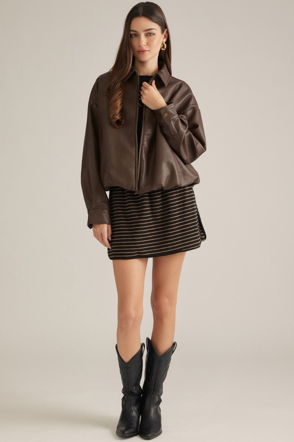 "Zip Me Up" Jacket (Brown)