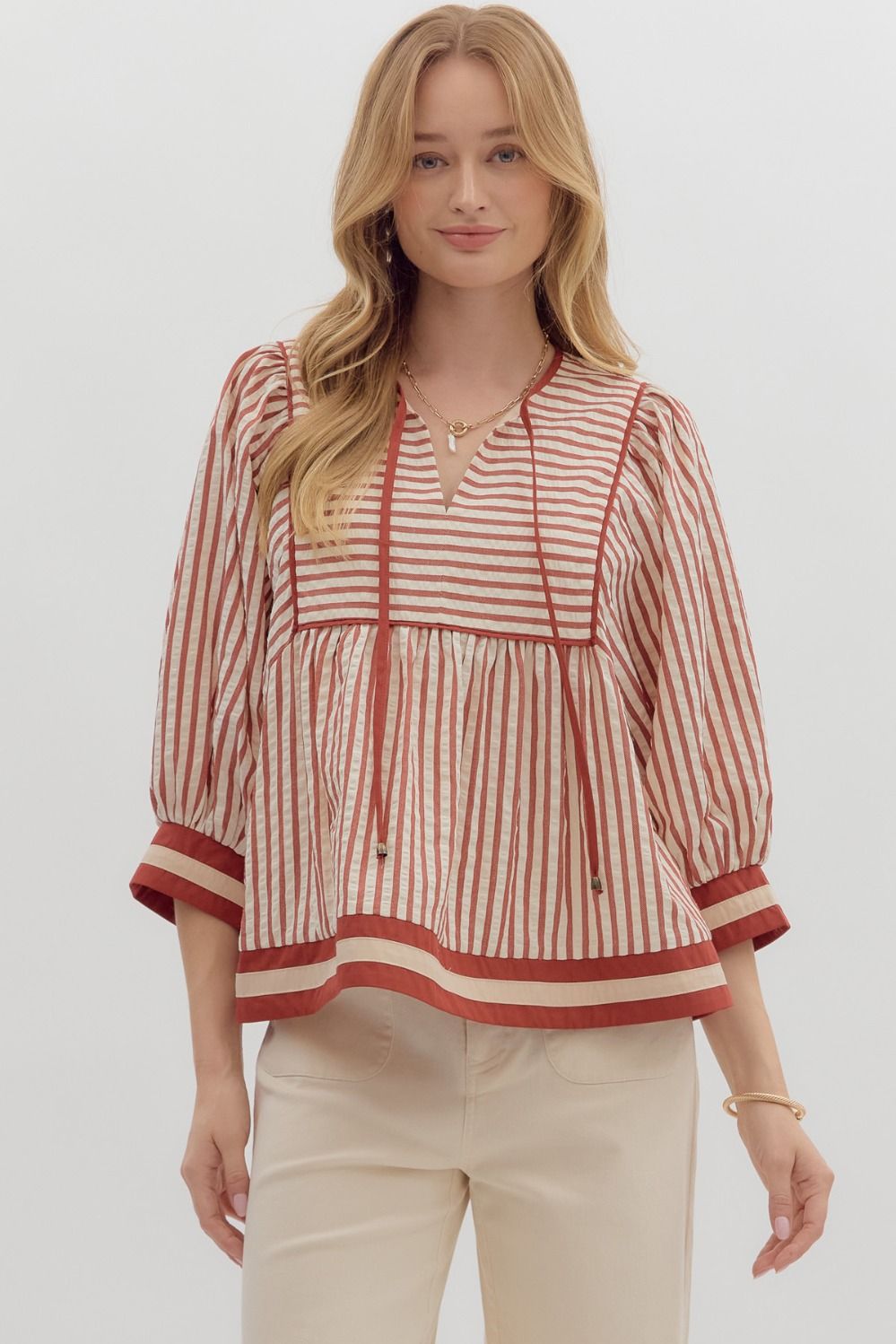 "Always My Best" Blouse (Rust)
