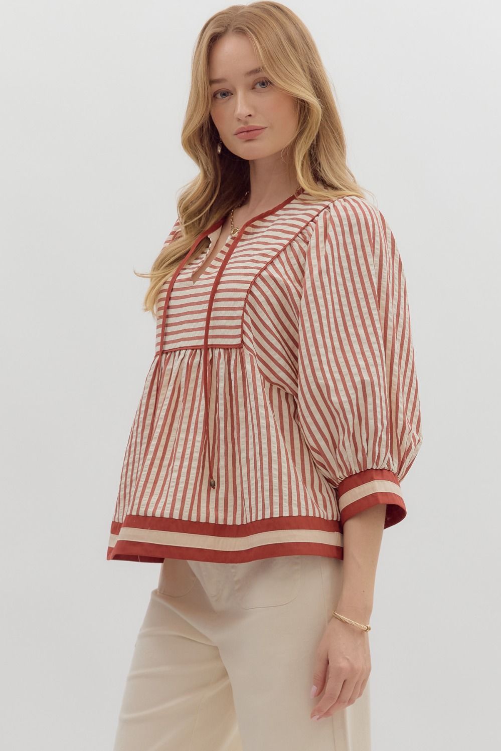 "Always My Best" Blouse (Rust)