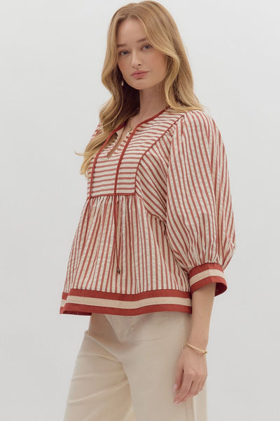 "Always My Best" Blouse (Rust)