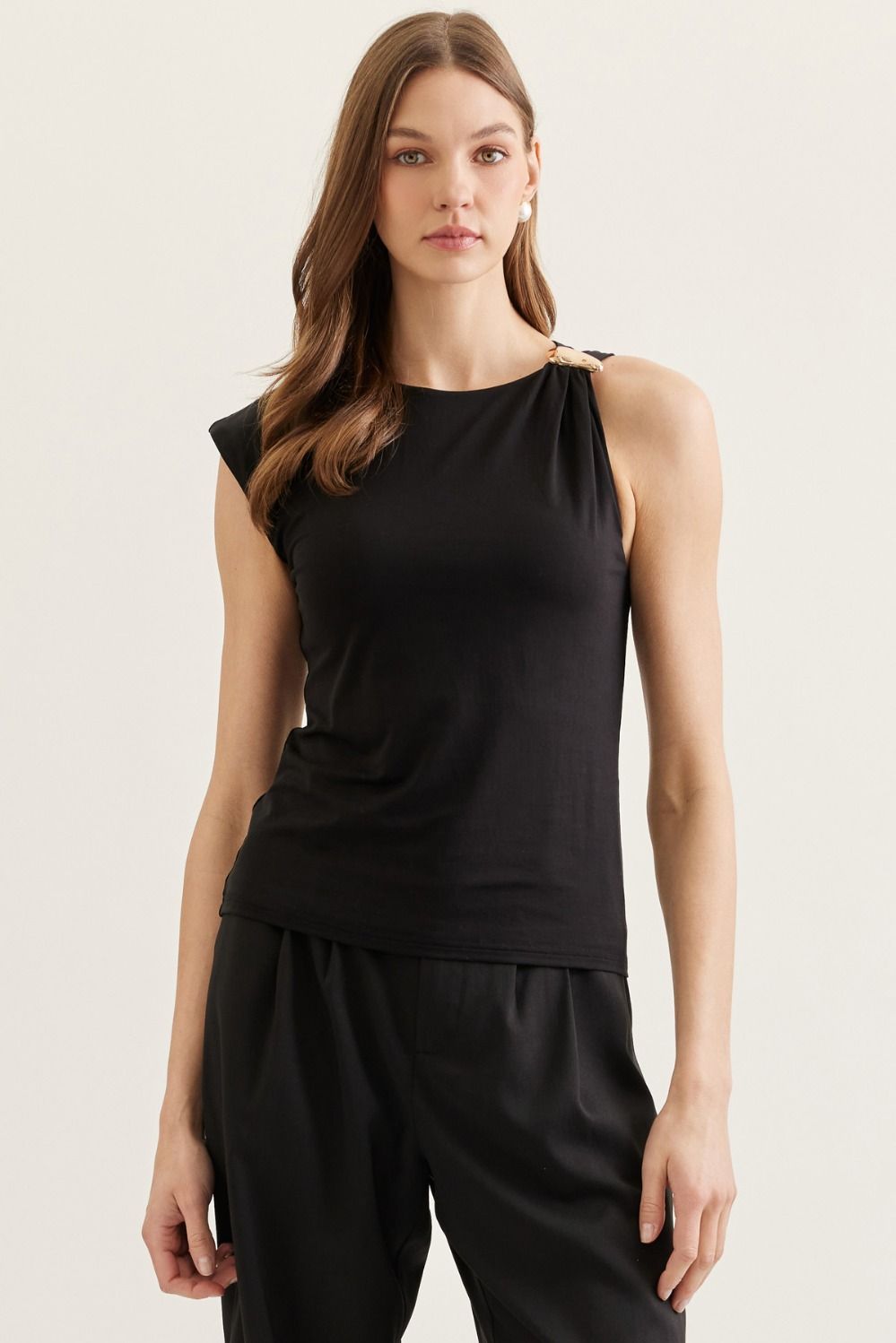 "Modern Luxe" Blouse (Black)