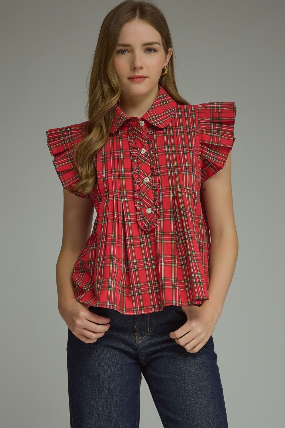 "Frill With It" Top (Red)
