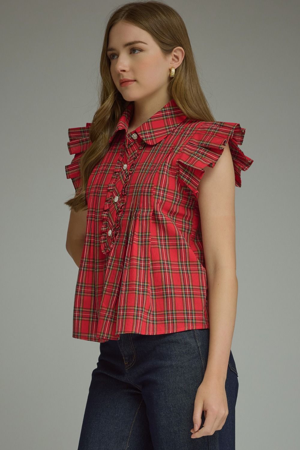 "Frill With It" Top (Red)