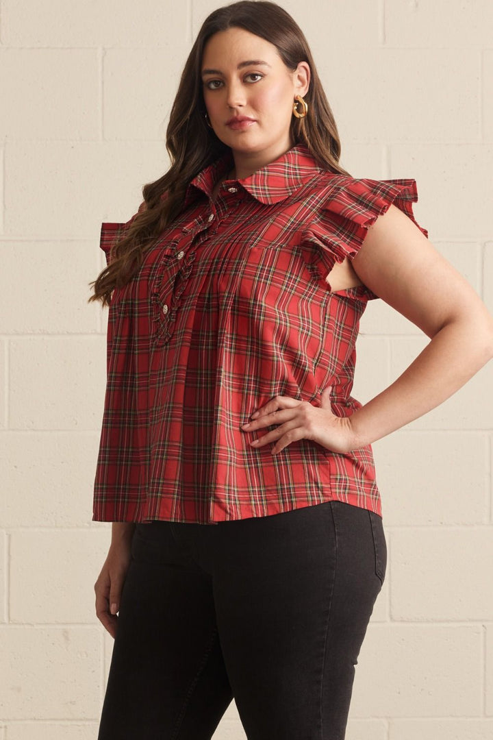 "Frill With It" Top (Red)