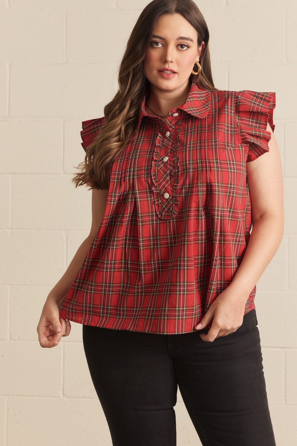 "Frill With It" Top (Red)