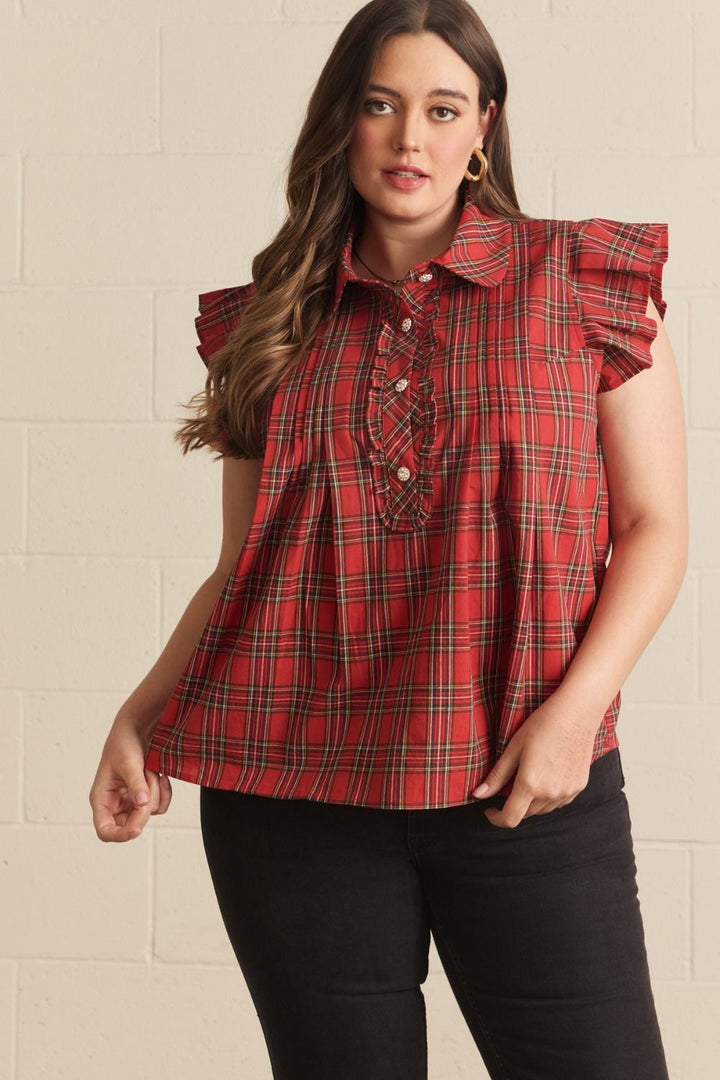 "Frill With It" Top (Red)