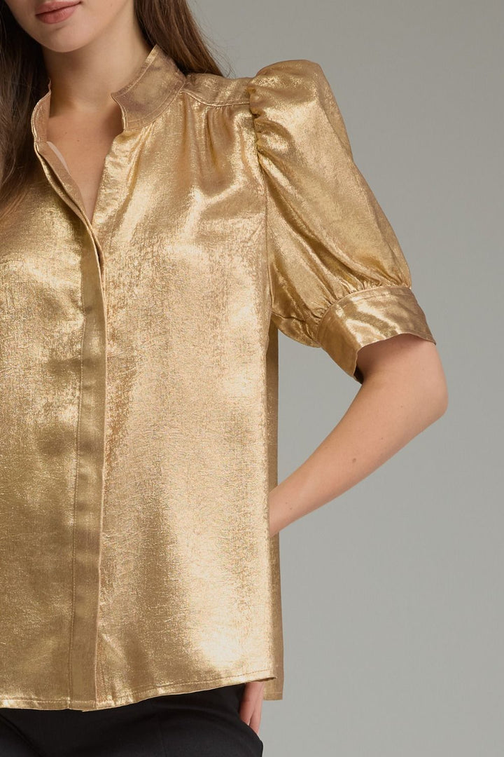 "Make It Shimmer" Top (Gold)