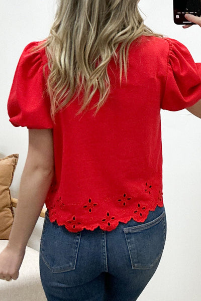 "Eternal Flame" Blouse (Red) - Happily Ever Aften