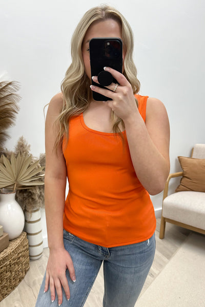 "Everyday Beauty" Tank Top (Orange) - Happily Ever Aften