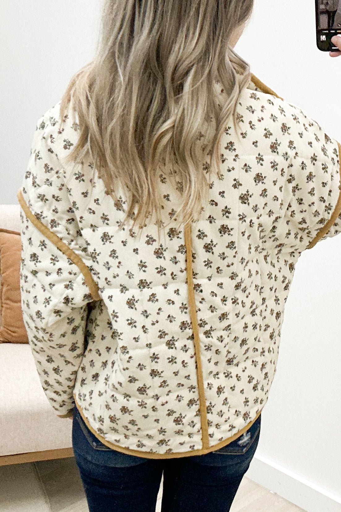 "Feeling Golden" Jacket (Cream/Golden) - Happily Ever Aften