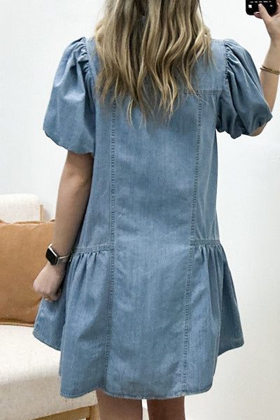 "Finally Home" Dress (Light Blue) - Happily Ever Aften