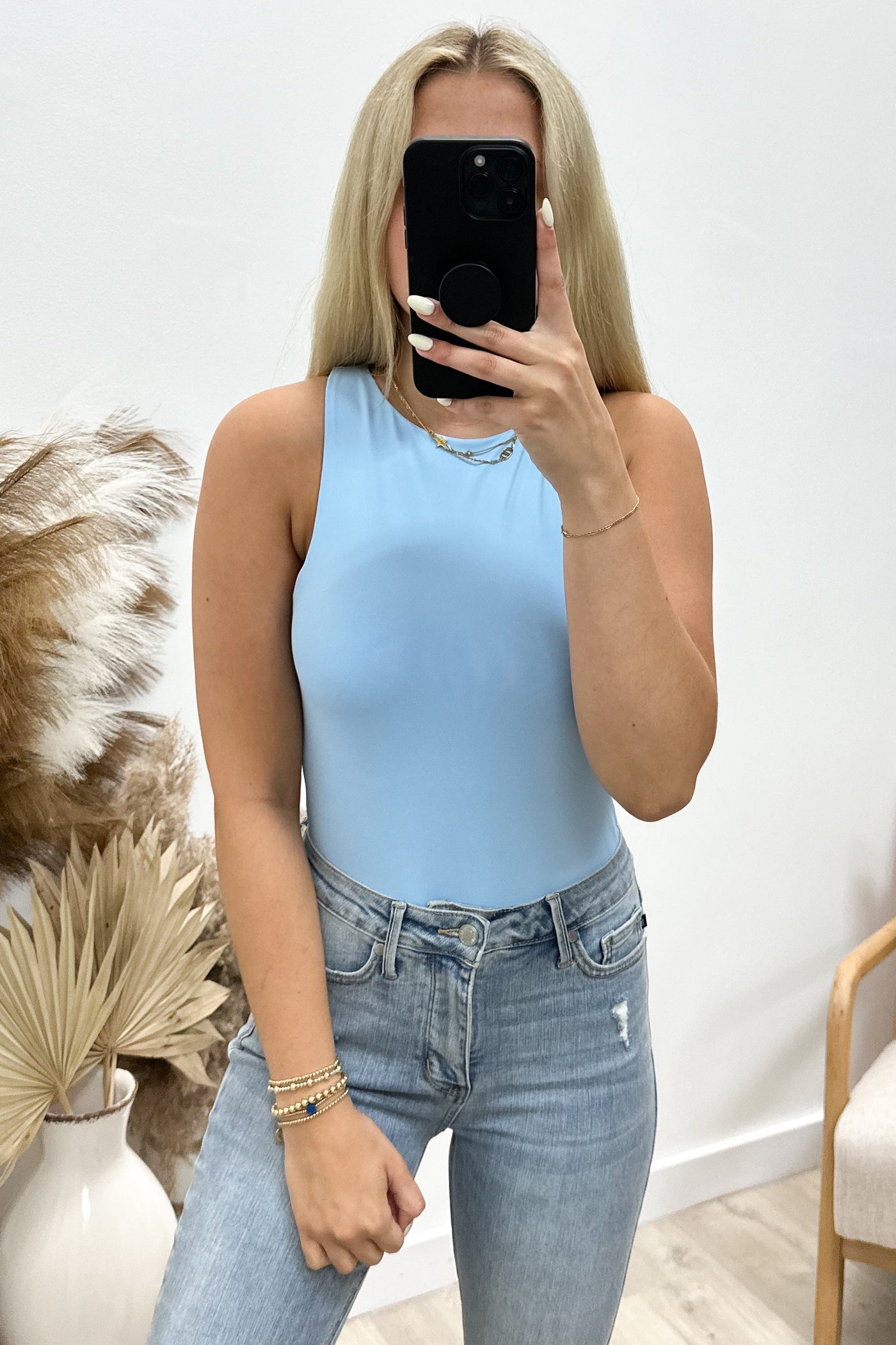 "Flirt With Fate" Bodysuit (Light Blue) - Happily Ever Aften