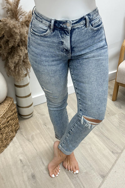 Florence Straight Leg Jeans (Tummy Control) - Happily Ever Aften