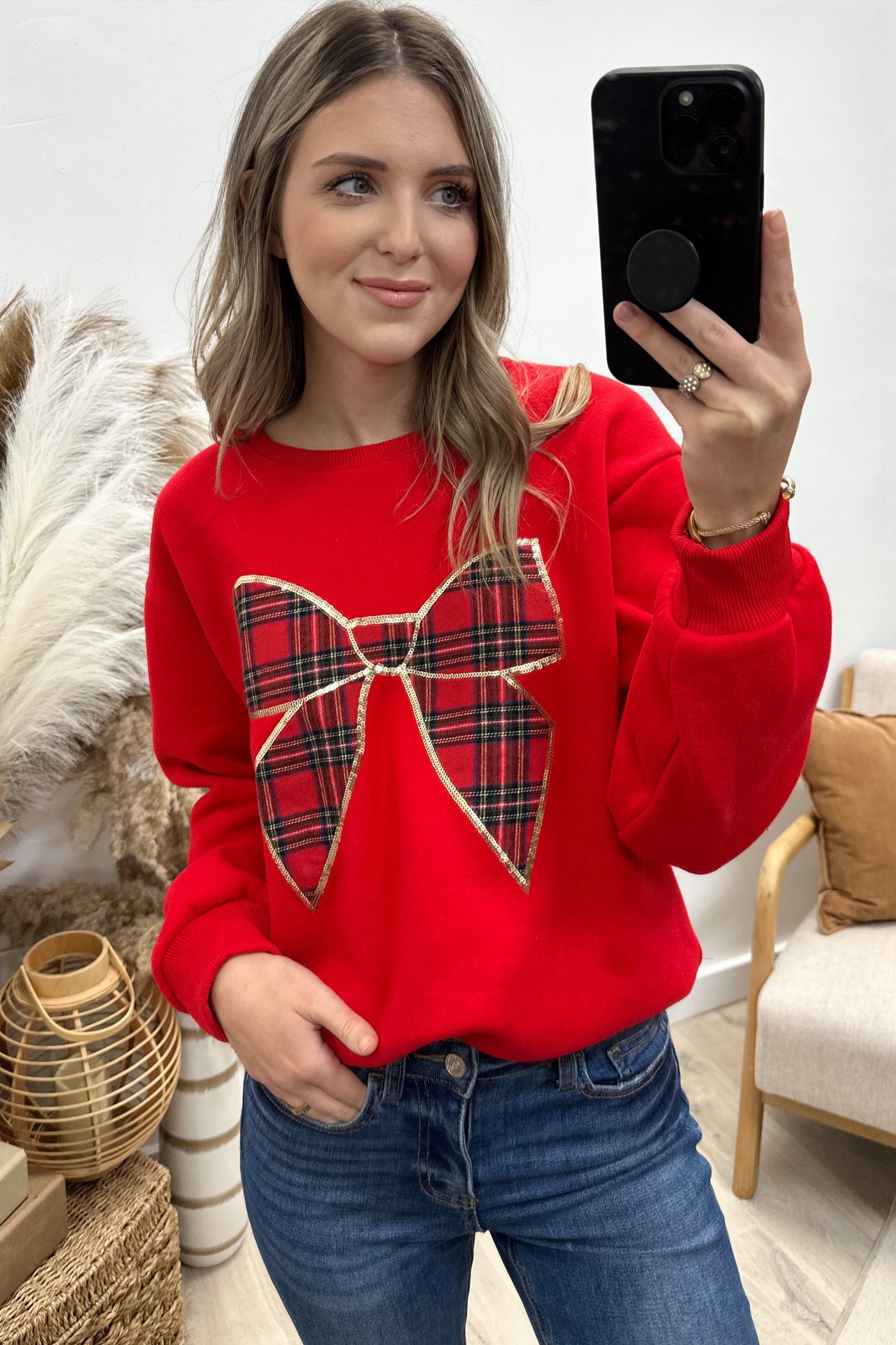 "Forever Muse" Sweater (Red) - Happily Ever Aften