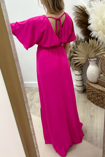 "Forever With You" Maxi Dress (Hot Pink) - Happily Ever Aften