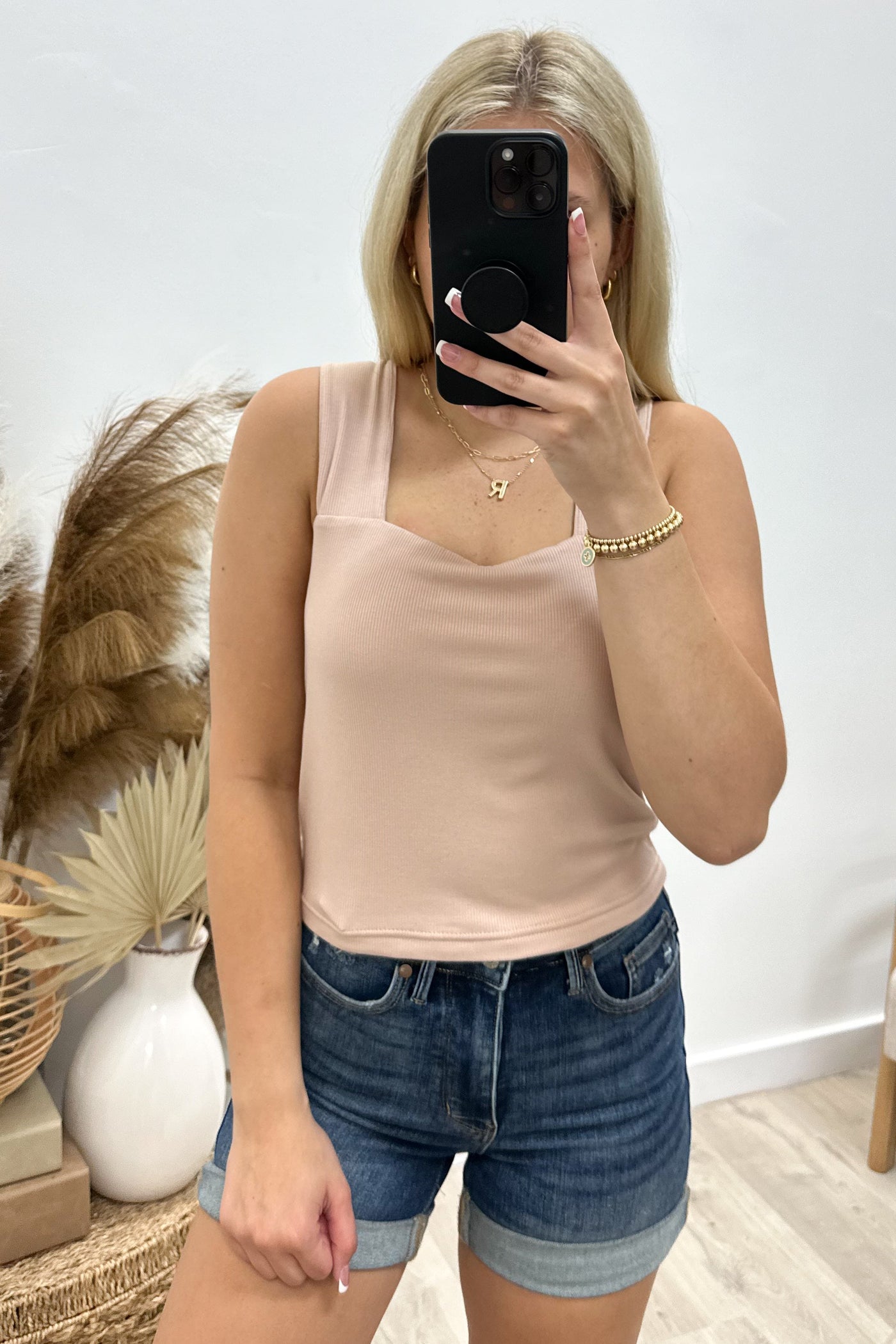 "Fresh Look" Crop Top (Nude) - Happily Ever Aften