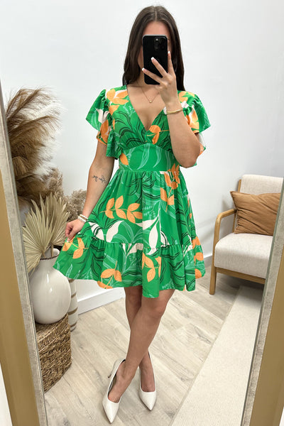 "Garden Cutie" Dress (Green) - Happily Ever Aften