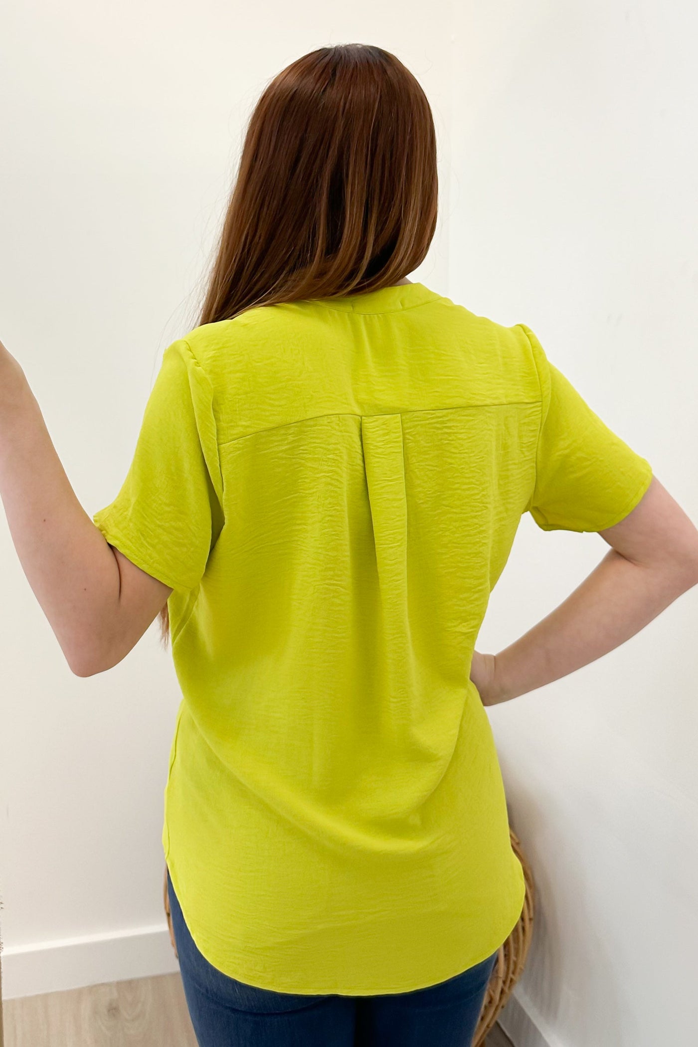 "Gathered Together" Top (Lime) - Happily Ever Aften