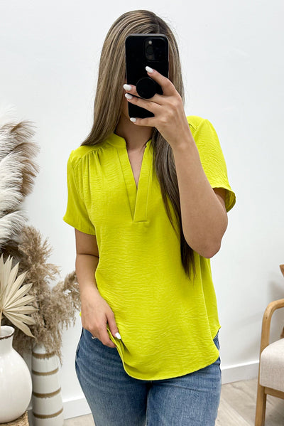 "Gathered Together" Top (Lime) - Happily Ever Aften