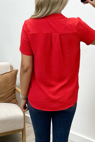 "Gathered Together" Top (Red) - Happily Ever Aften