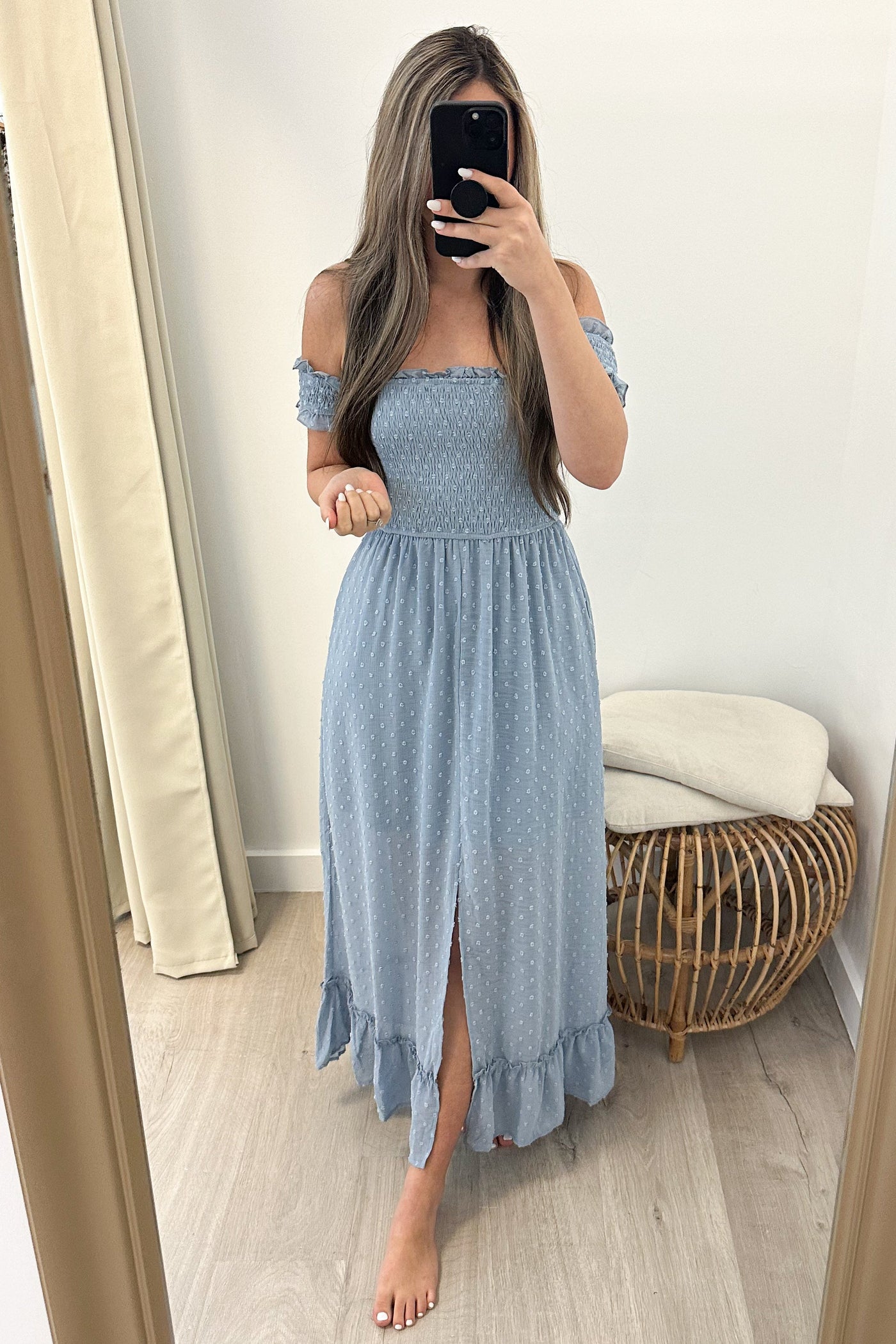 "Get With It" Dress (Misty Blue) - Happily Ever Aften