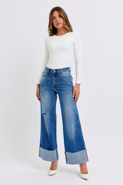 Gianna Wide Leg Jeans - Happily Ever Aften