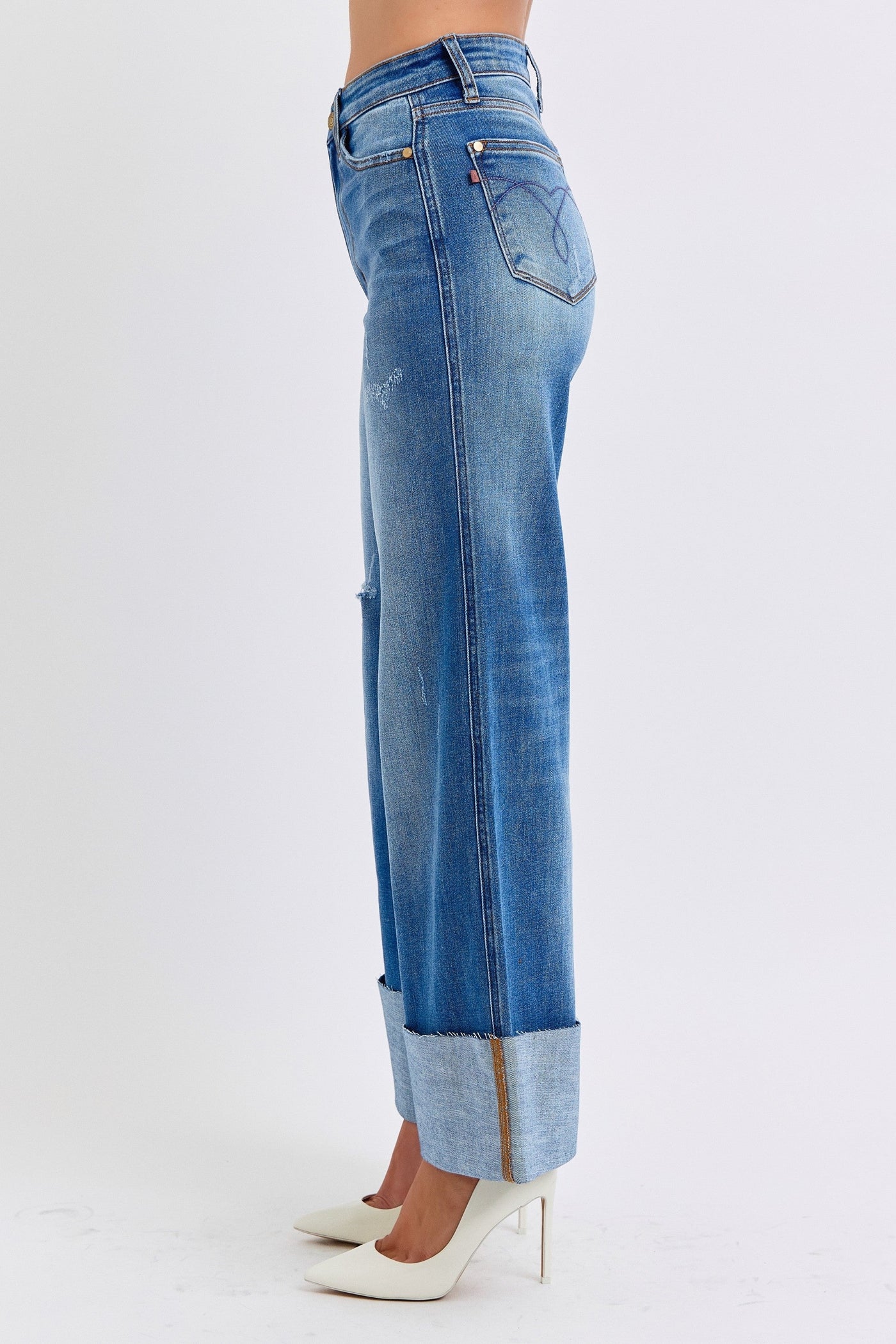 Gianna Wide Leg Jeans - Happily Ever Aften