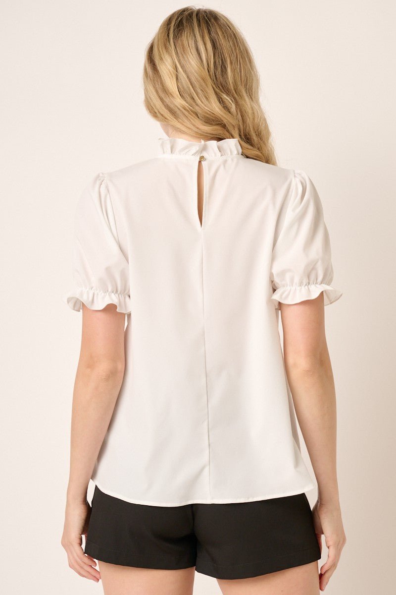 "Have Mercy" Blouse (Off White) - Happily Ever Aften