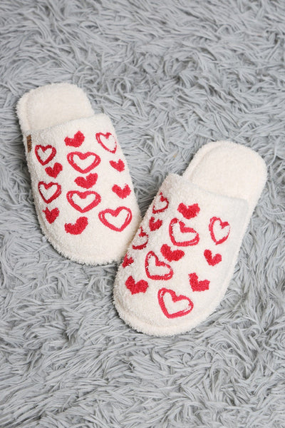 Heart Embroidered Slippers - Happily Ever Aften