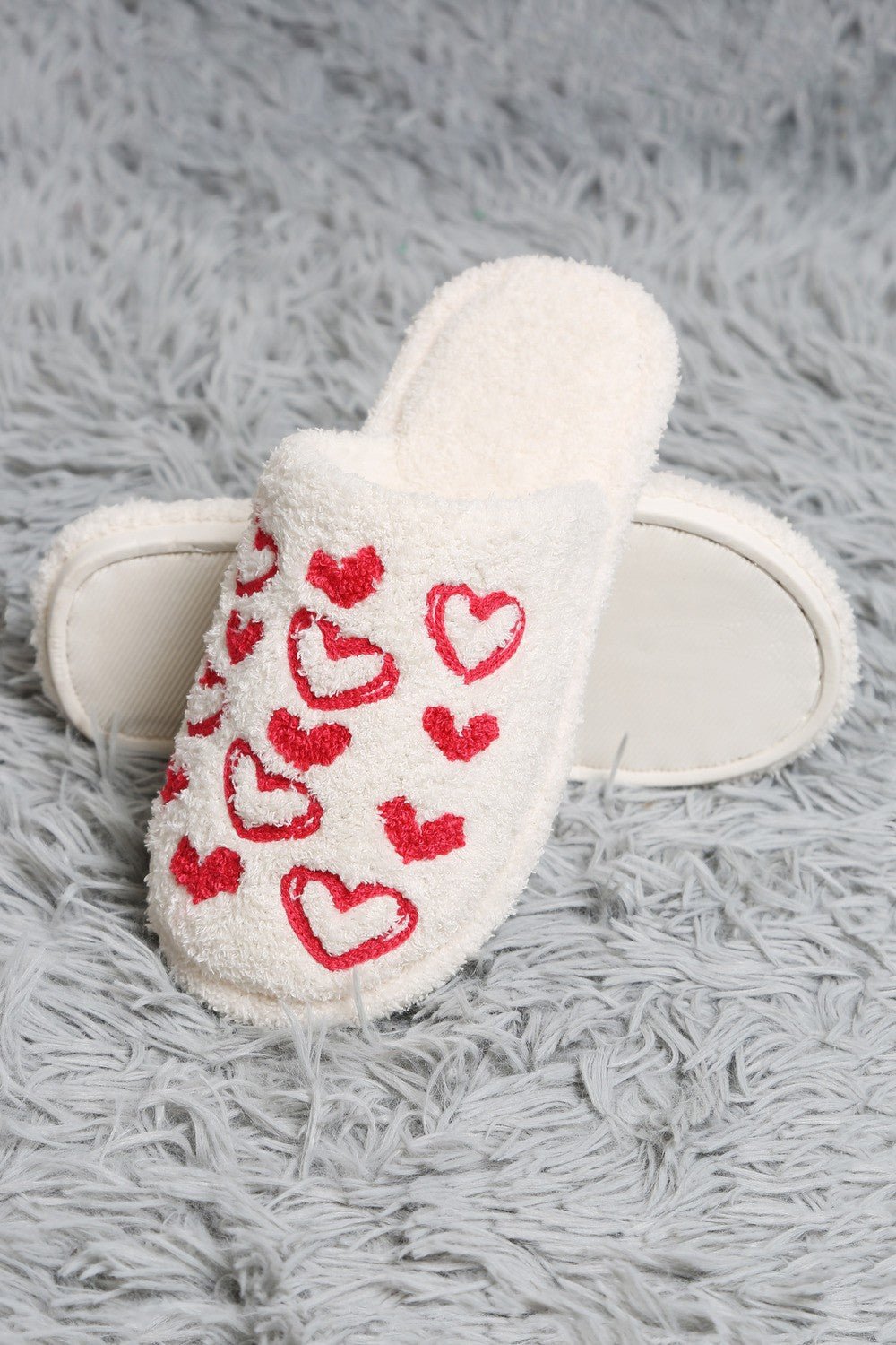 Heart Embroidered Slippers - Happily Ever Aften