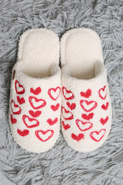 Heart Embroidered Slippers - Happily Ever Aften