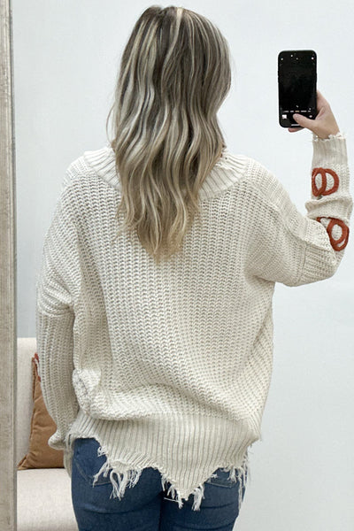 "Hello Pumpkin" Sweater (Ivory) - Happily Ever Aften