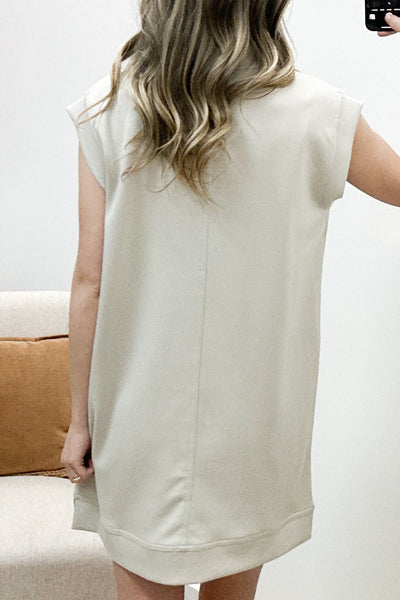 "Here & Back" Dress (Stone) - Happily Ever Aften