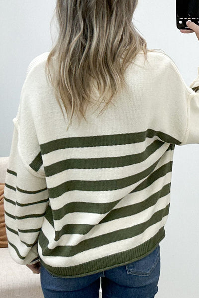 "Holding On To You" Sweater (Olive) - Happily Ever Aften