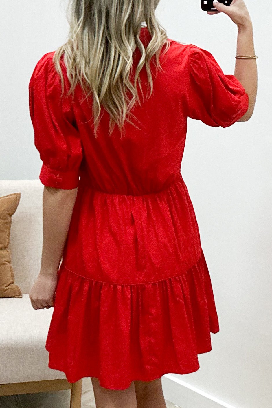 "In Focus" Dress (Red) - Happily Ever Aften