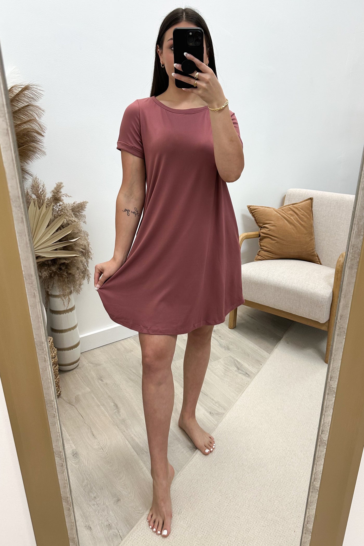 "It's Too Easy" Dress (Mulberry) - Happily Ever Aften