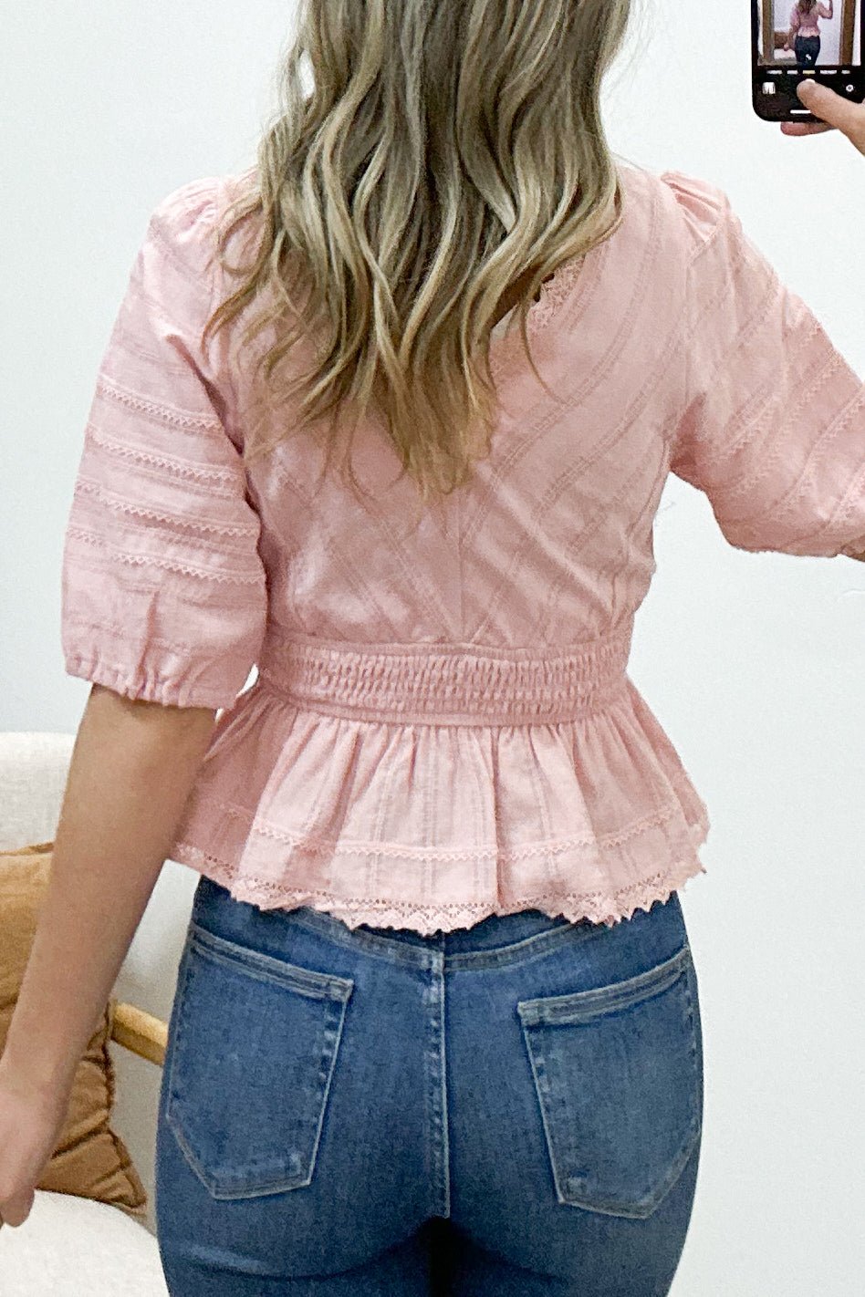 "Just A Dream" Blouse (Pink) - Happily Ever Aften