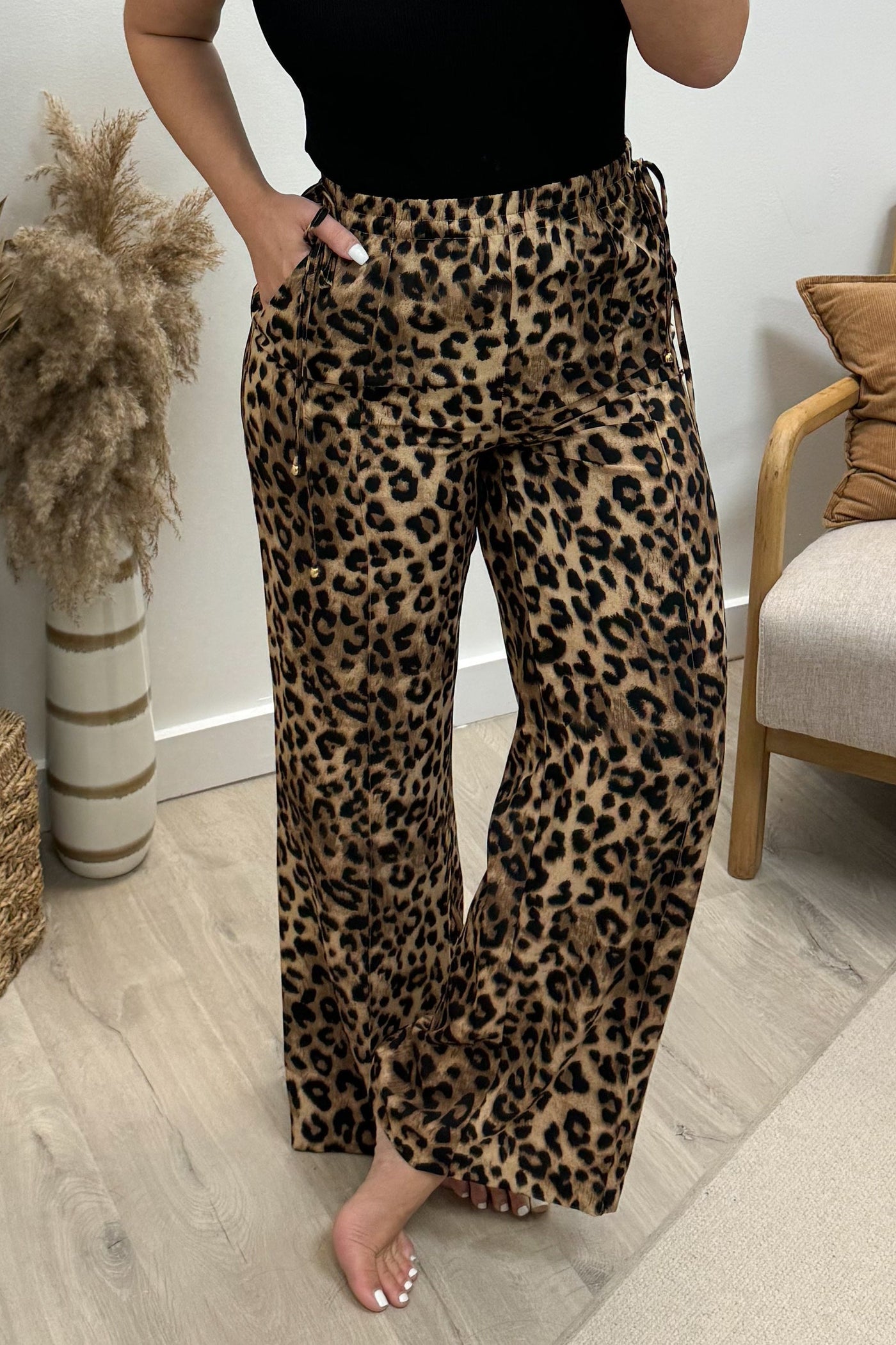 "Keep It Fierce" Pants (Leopard) - Happily Ever Aften