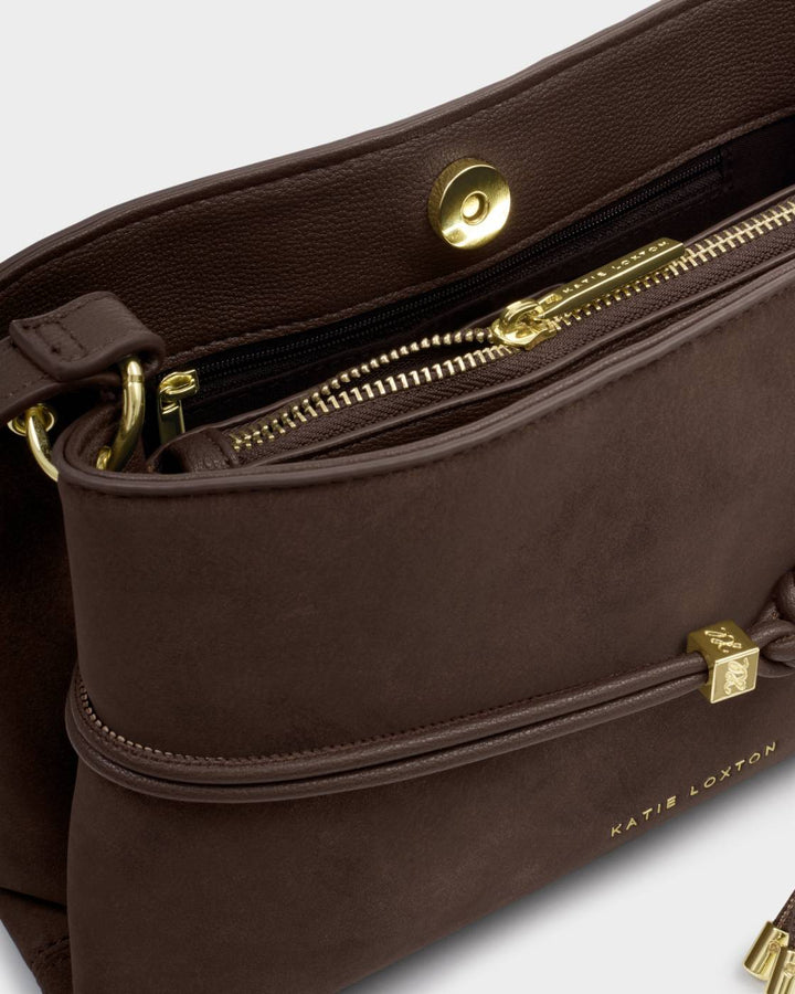 Lori Suedette Crossbody Bag (Bitter Chocolate)