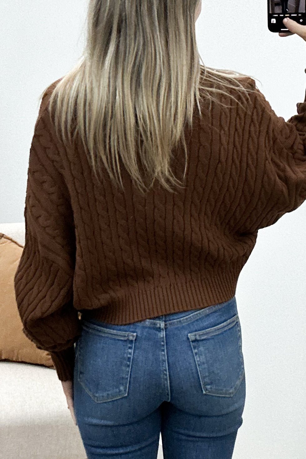 "Knits Of Fall" Sweater (Brown) - Happily Ever Aften