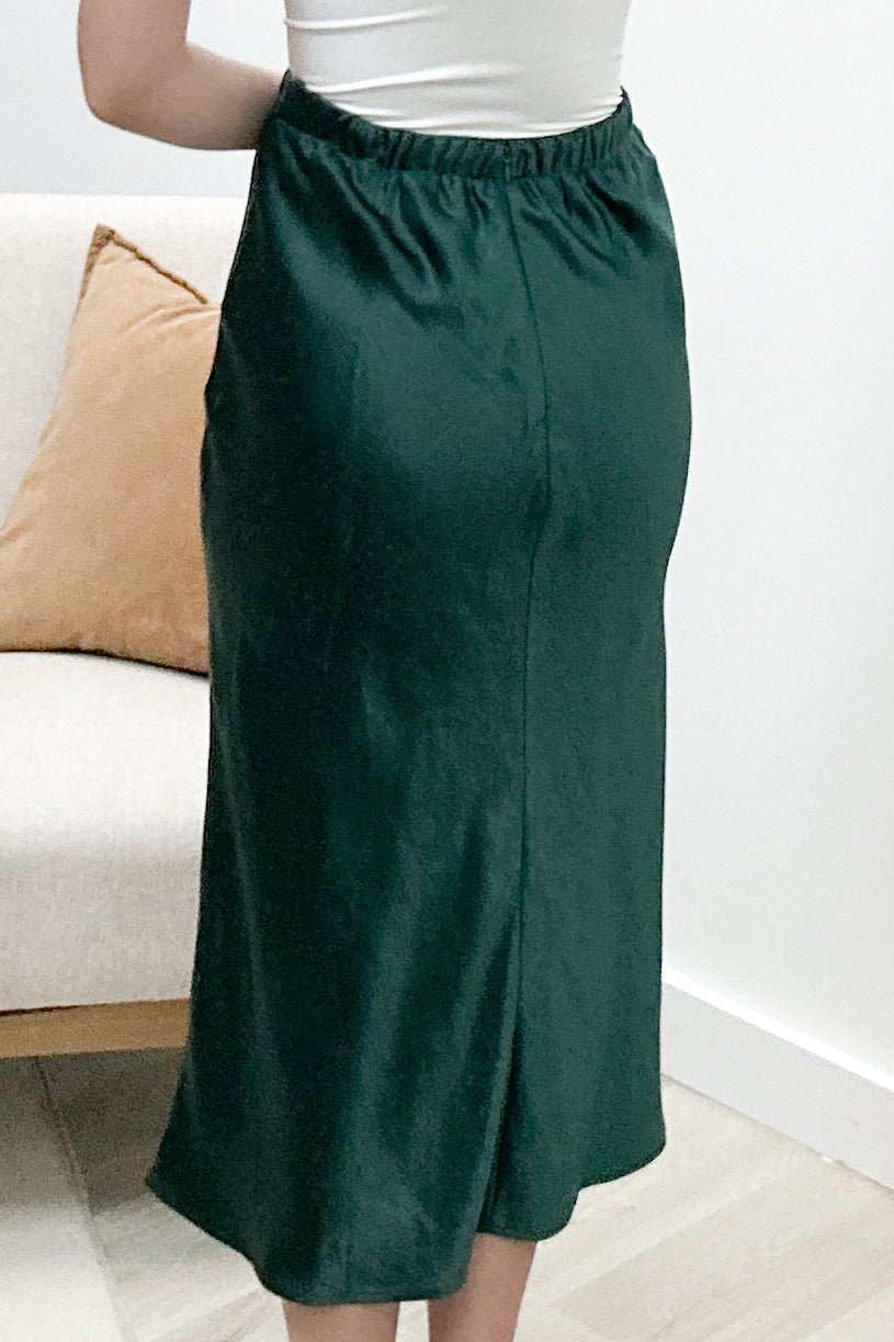 "Life Of The Party" Skirt (Hunter Green) - Happily Ever Aften