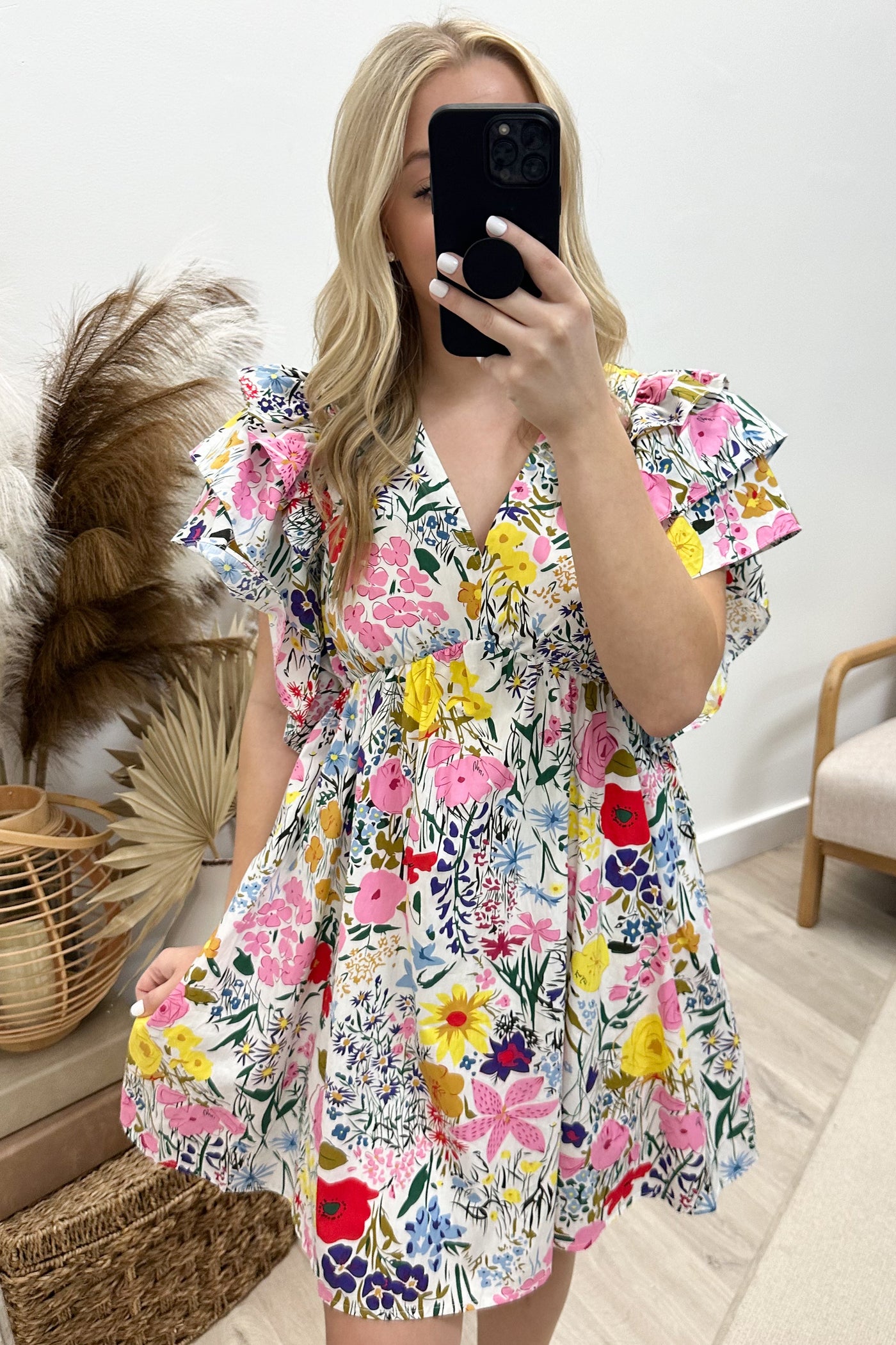 "Living In The Sun" Dress (Multi) - Happily Ever Aften