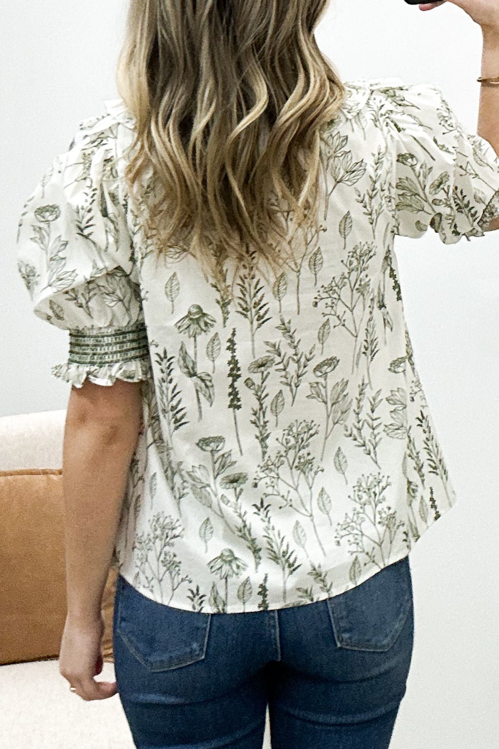 "Making Plans" Blouse (Olive) - Happily Ever Aften