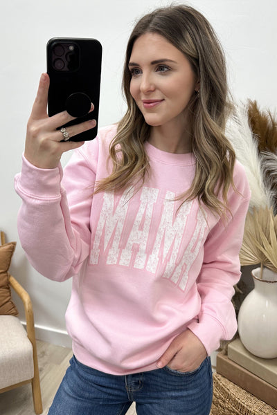 "Mama" Sweatshirt (Pink) - Happily Ever Aften