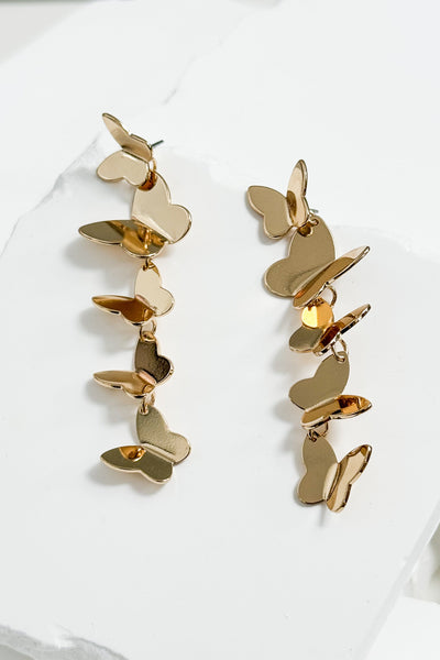 Mariposa Earrings (Gold) - Happily Ever Aften