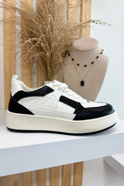 Mia Dice Sneakers (White/Black) - Happily Ever Aften