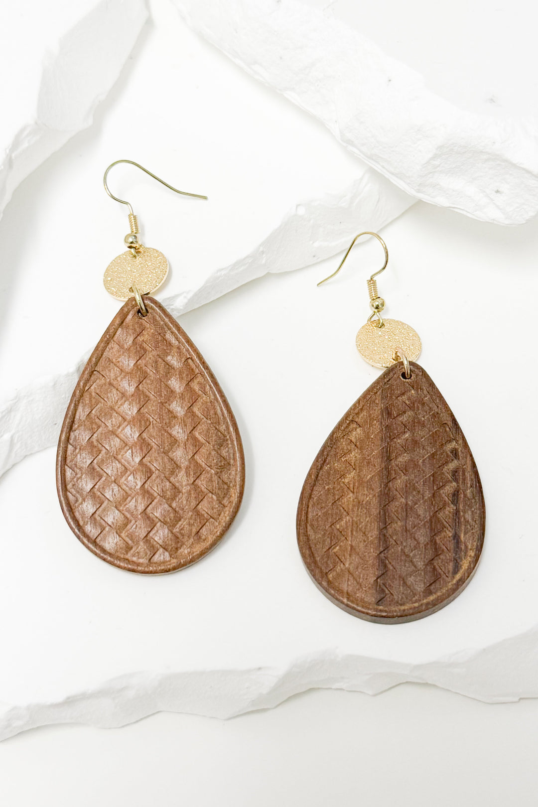 Milan Earrings (Brown) - Happily Ever Aften