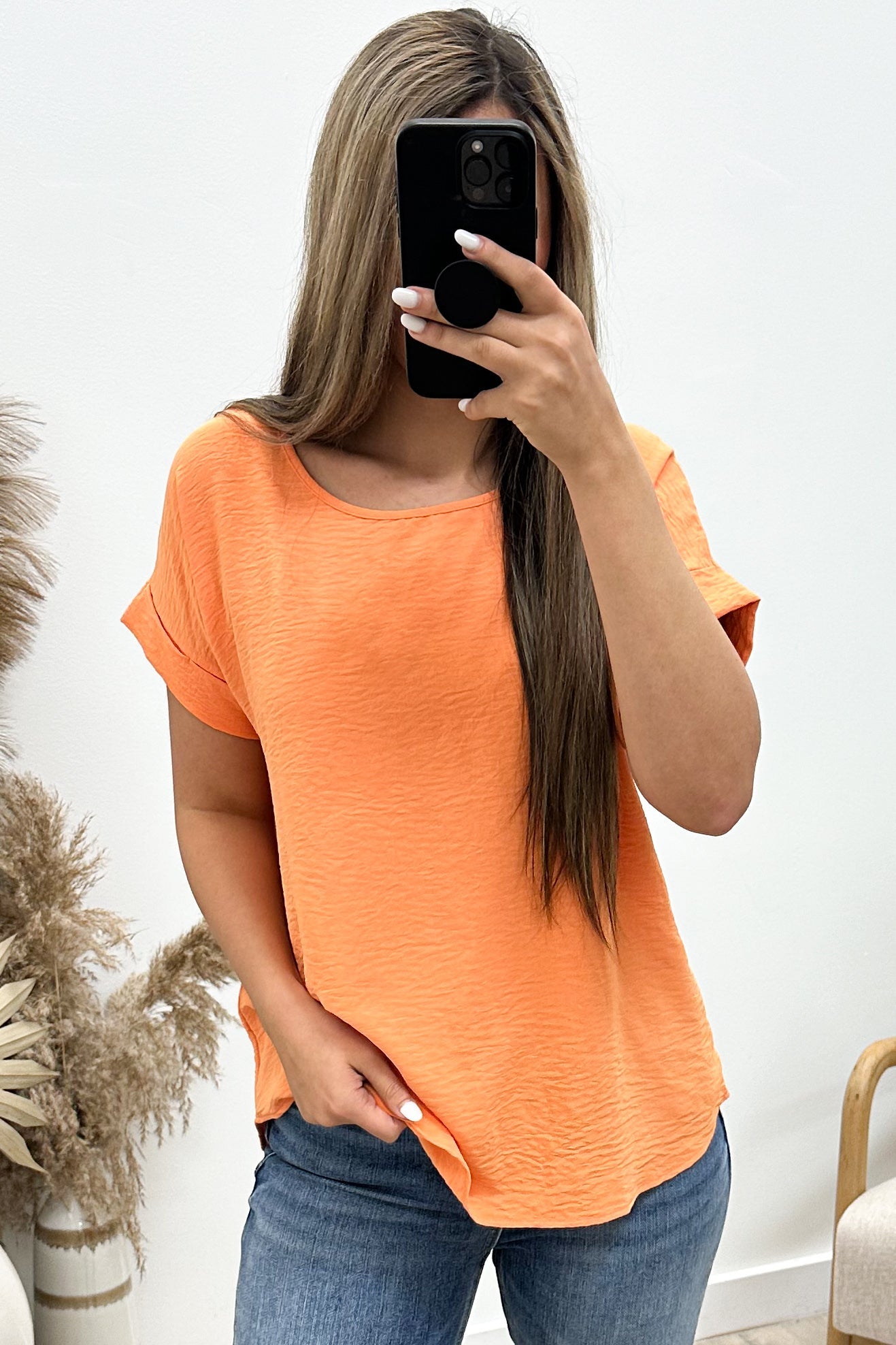 "My Everyday" Top (Apricot) - Happily Ever Aften