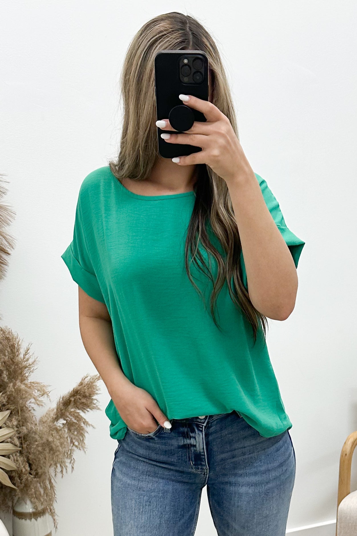 "My Everyday" Top (Kelly Green) - Happily Ever Aften